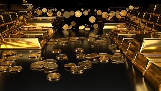 GOLD COINS amp GOLD BARS  Wealth Visualization Manifestation Abundance HD [upl. by Itoyj341]