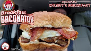 Wendys® BREAKFAST BACONATOR Review  Wendys® BREAKFAST 🌅🥓🍳 [upl. by Ancelin]