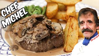 Filet de boeuf flambé sauce champignons [upl. by Nalod]