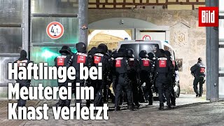 Gefängnismeuterei Polizei stürmt Knast in Thüringen  JVA Untermaßfeld [upl. by Leasi]